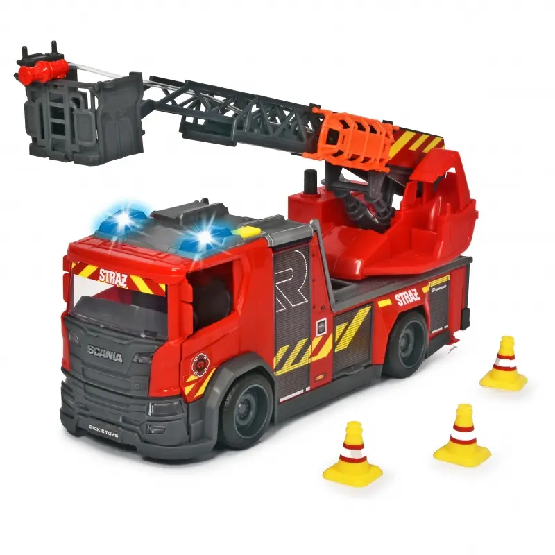 Dickie SOS Scania Hasiči s žebříkem + světlo a zvuk