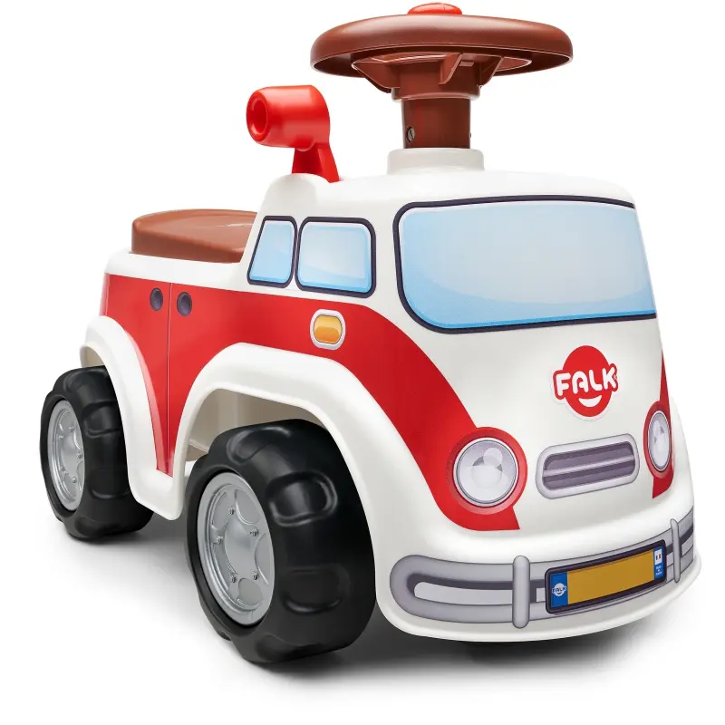 Falk Odrážedlo 703 Vintage minivan s otvíracím sedadlem a volantem s klaksónem