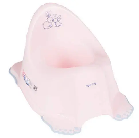 Hrající dětský nočník protiskluzový Bunny růžový