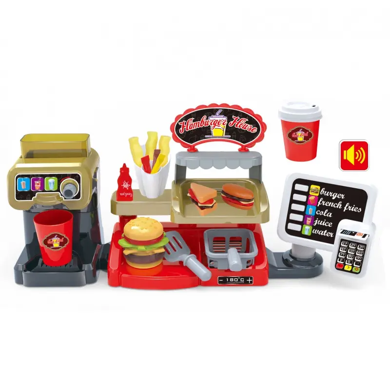 Woopie Fast Food XXL Obchod Restaurace Pokladna + Distributor nápojů