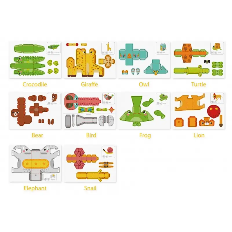 Woopie ARTFUN Creative Origami 3D Kit Udělej si sám 10 zvířat