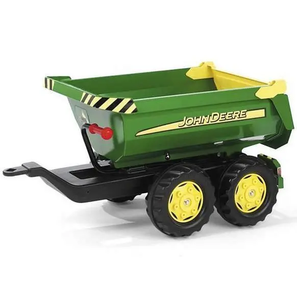 Rolly Toys Dvounápravová vlečka John Deere Halfpipe | Přívěs k dětskému traktoru s výklopnou korbou