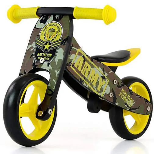 Milly Mally Dětské multifunkční odrážedlo kolo JAKE Army