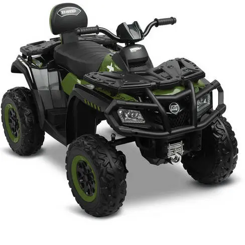 TOYZ Autíčko čtyřkolka na baterie Rush Army zelené
