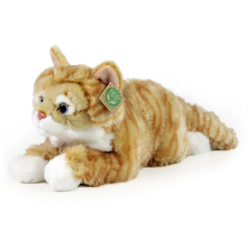 Rappa Plyšová mourovatá kočka hnědá 42 cm ECO-FRIENDLY