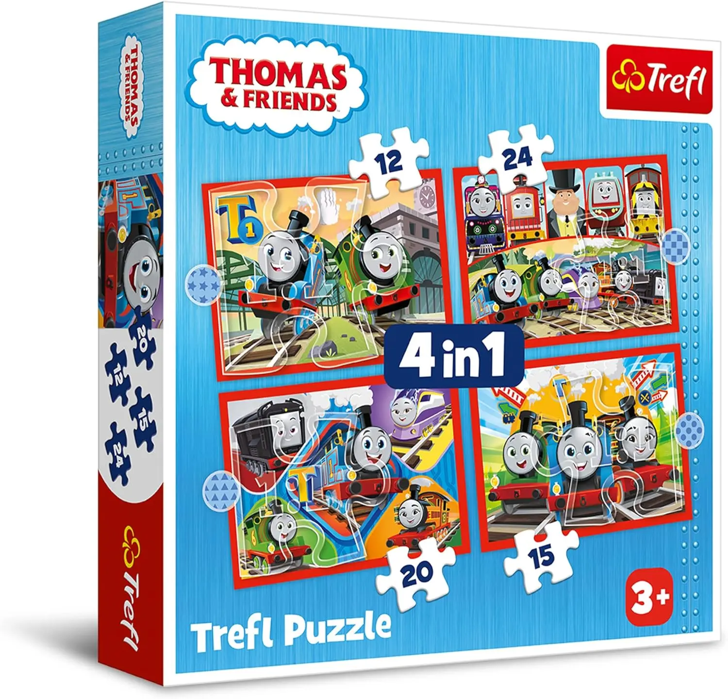 Mašinka Tomáš 4v1 - puzzle z kategorie 15 – 60 dielikov