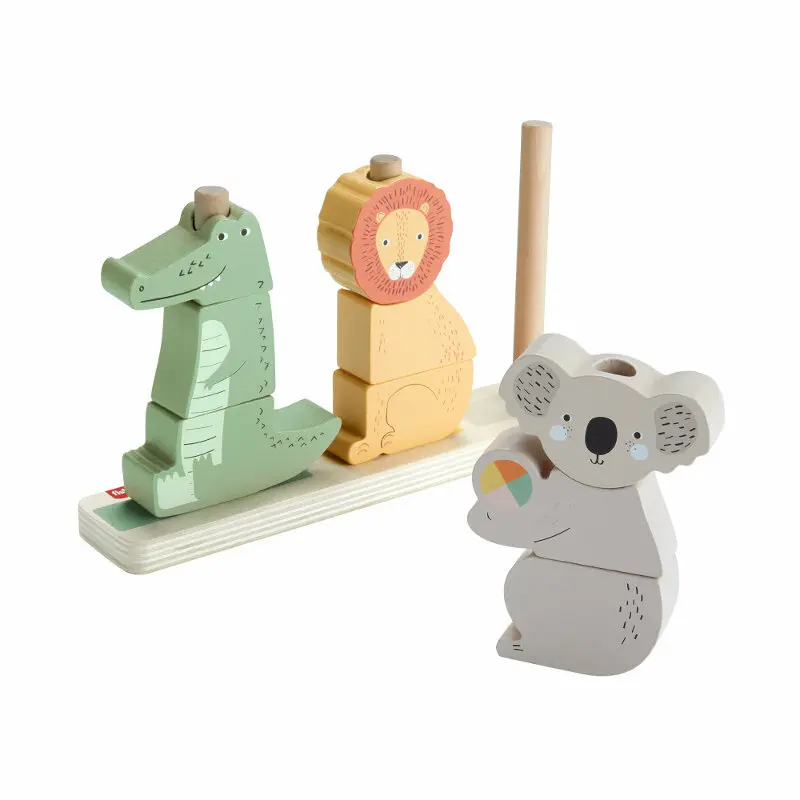 Mattel Fisher-Price dřevěná zvířátka ukládej i sortuj HXV04