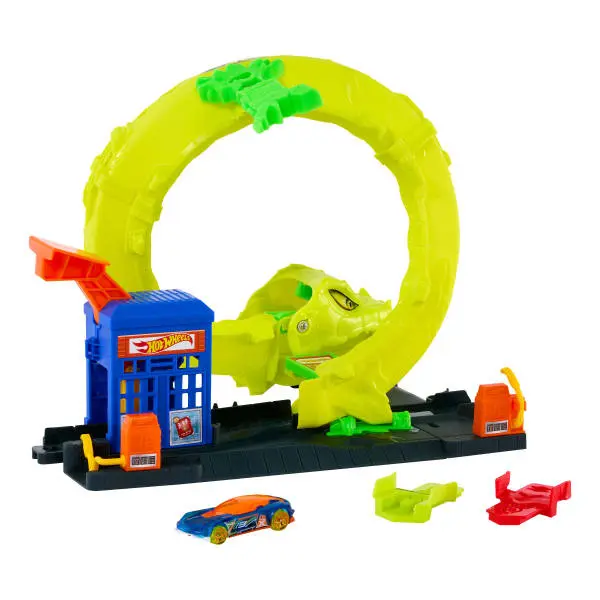 Mattel HW City zakroucená dráha hada+autíčko JBM63 /2