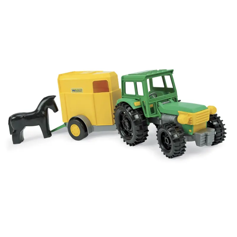 Wader Farmer traktor s přívěsem na koně