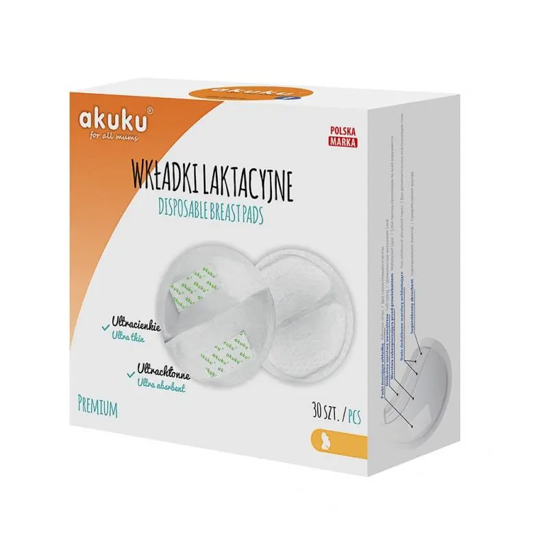 Akuku Laktační ultrasavé prsní vložky 30 ks