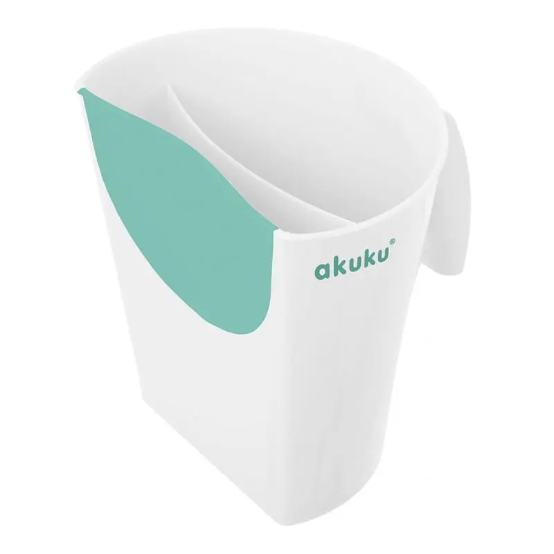 Akuku Nádobka na umývání vlasů bílo-mátová