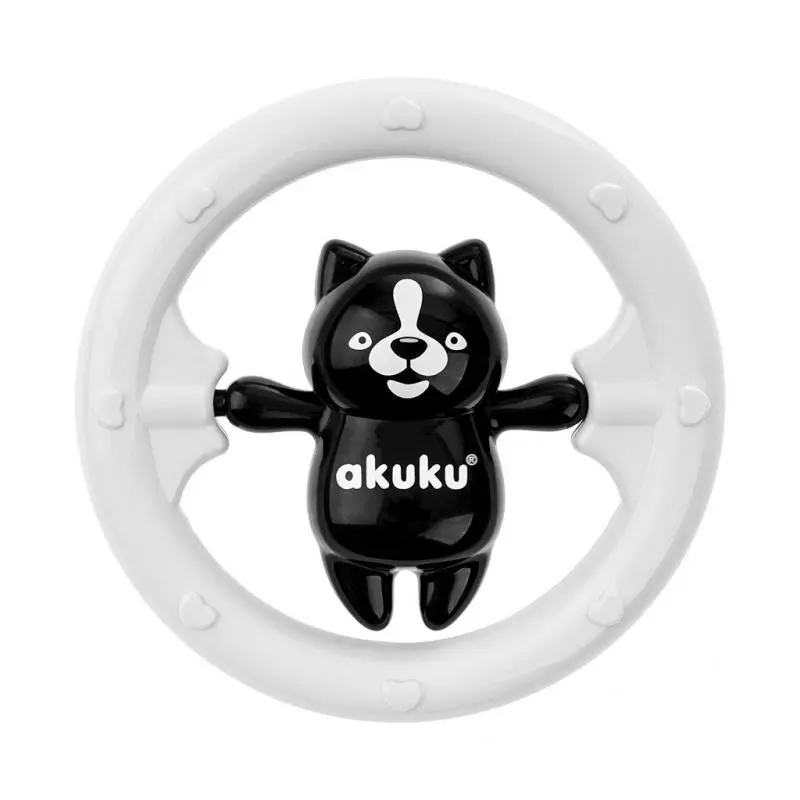 Akuku Chrastítko medvídek černobílý