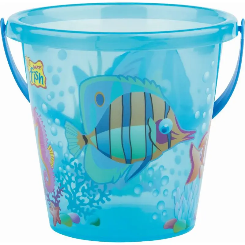 Androni Kyblík rybičky průhledný - průměr 17 cm, modrý