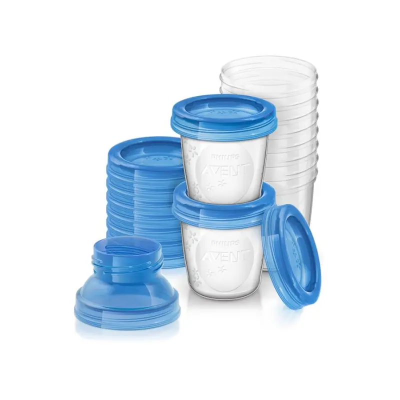 PHILIPS AVENT VIA Zásobníky 10x180ml s víčky+adaptér