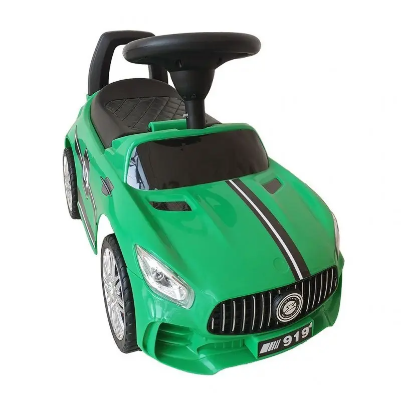 BABY MIX Dětské odrážedlo se zvukem RACER zelené auto