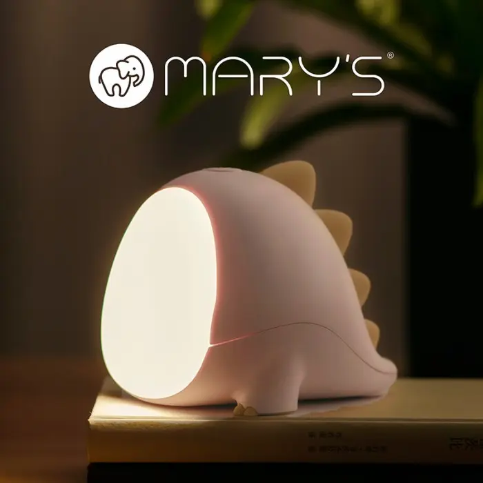 Lampička noční led Dino růžový Mary's