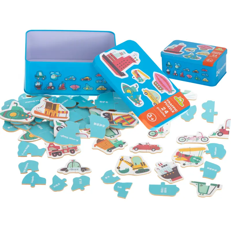 Puzzle v plechovce 24 ks