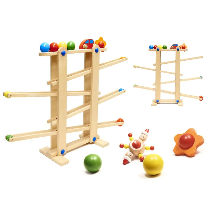 Dřevěná kuličková dráha Montessori XXL