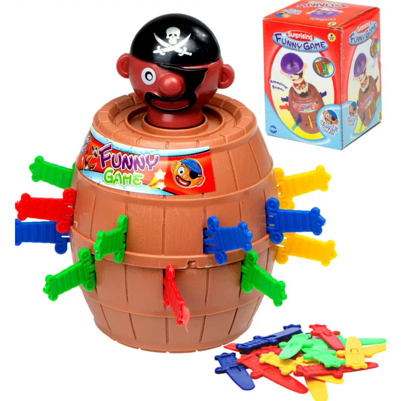 Společenská hra Mad Pirate Barrel od 3 let | Zasáhni piráta – arkádová hra v sudu