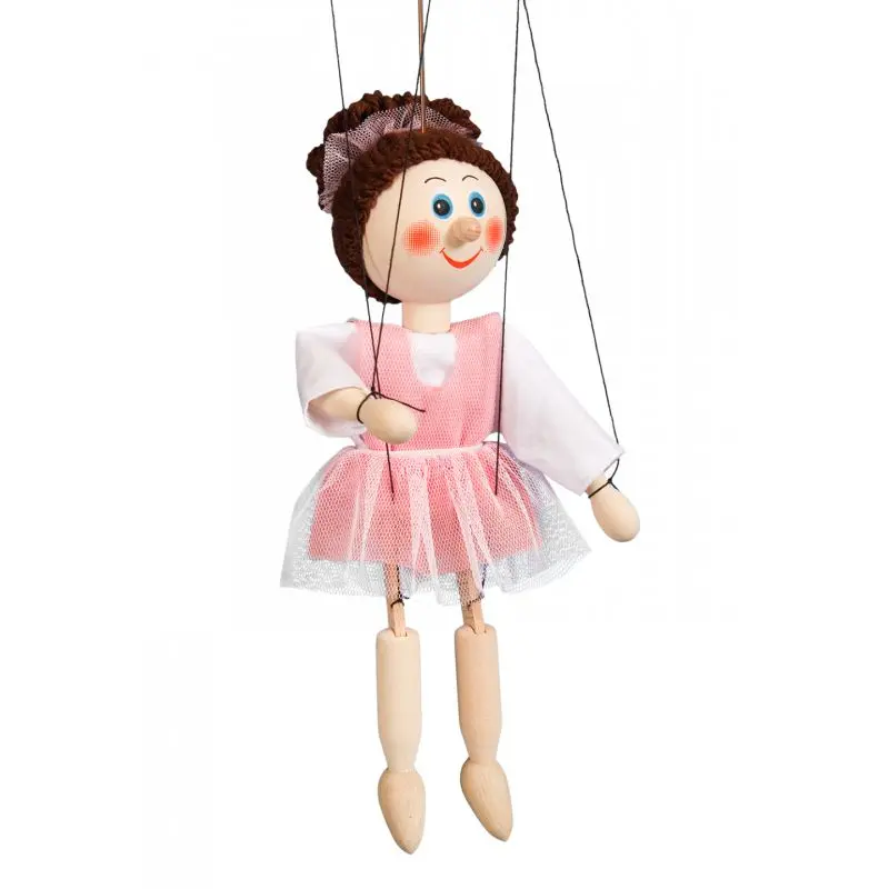 Loutka dřevěná - Baletka, 20 cm