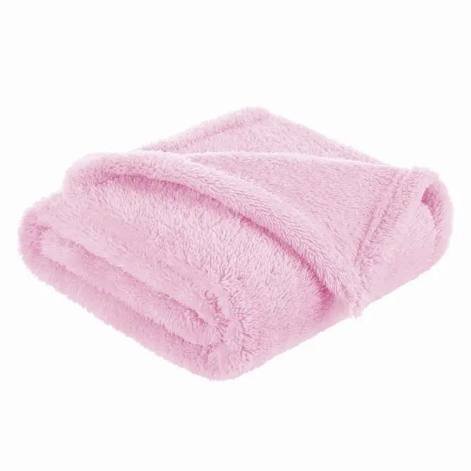 Růžová fleece deka