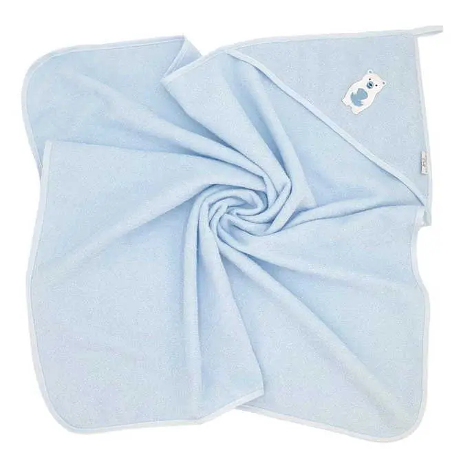 Osuška koupací 100x100 medvídek modrá