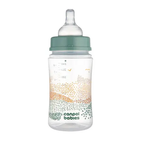 Canpol babies Antikoliková lahev EasyStart Mountains 240 ml zelená