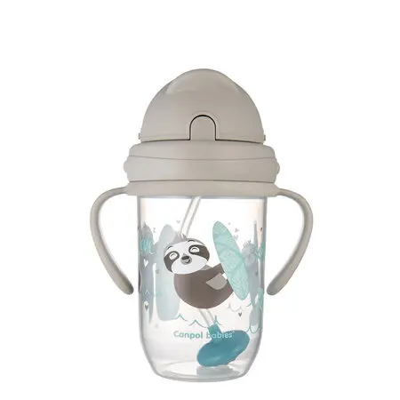 Canpol babies Nevylévací hrneček 270ml šedý