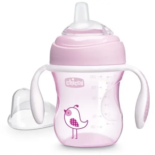 Chicco Dětský netekoucí hrníček s pítkem 4m+ s ptáčkem