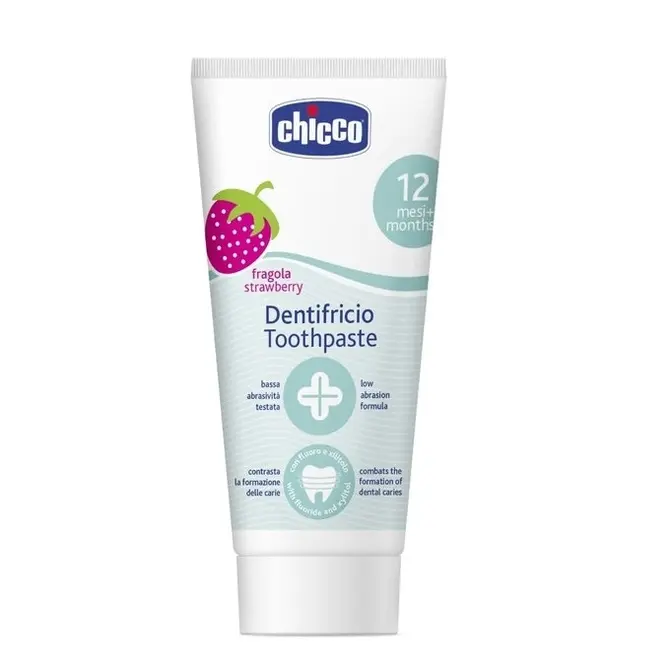 Chicco Zubní pasta s fluorem 50 ml 12m+ jahodová