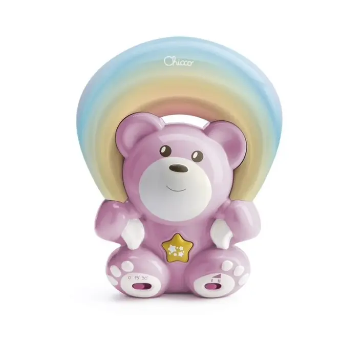 Chicco Medvídek s projektorem Rainbow růžový