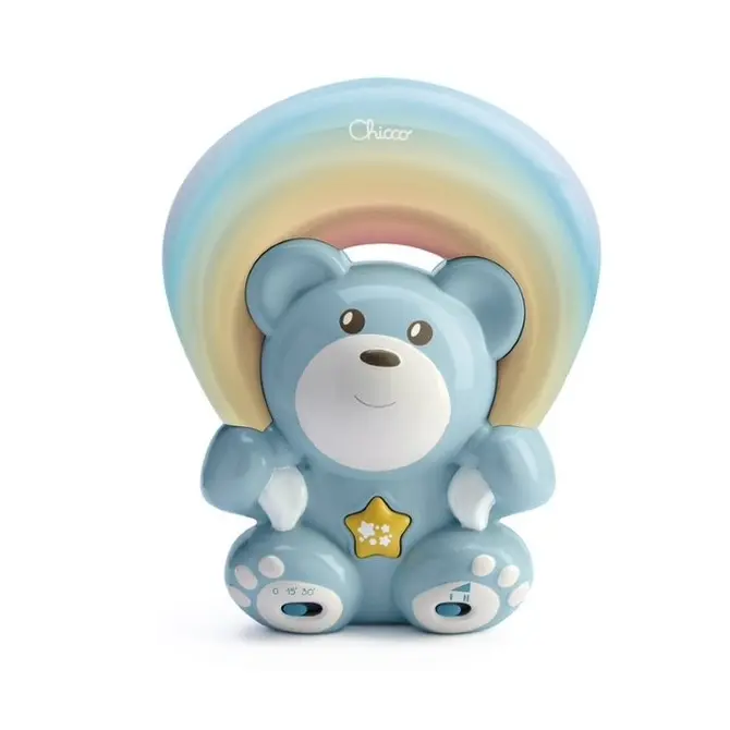 Chicco Medvídek s duhovým projektorem Rainbow modrý