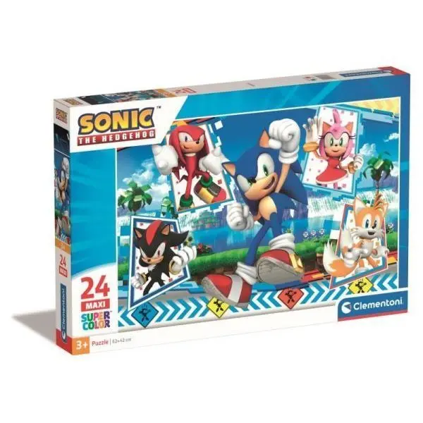 Clementoni Puzzle 24 dílků Maxi SuperColor Sonic 28526