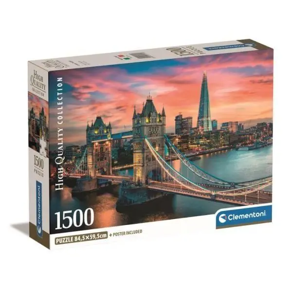 Clementoni Puzzle 1500 ks Kompaktní Londýn za soumraku Londýn soumrak 31715