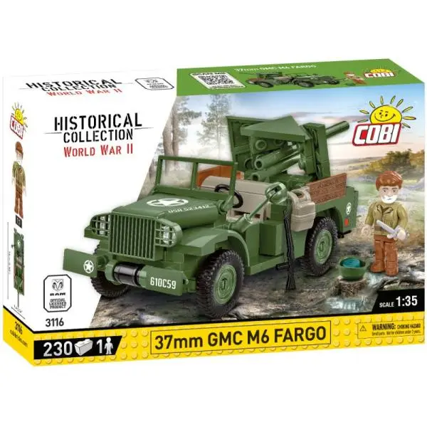 Cobi 3116 ii ww 37 mm gmc m6 fargo, 1:35, 230 k, 1 f