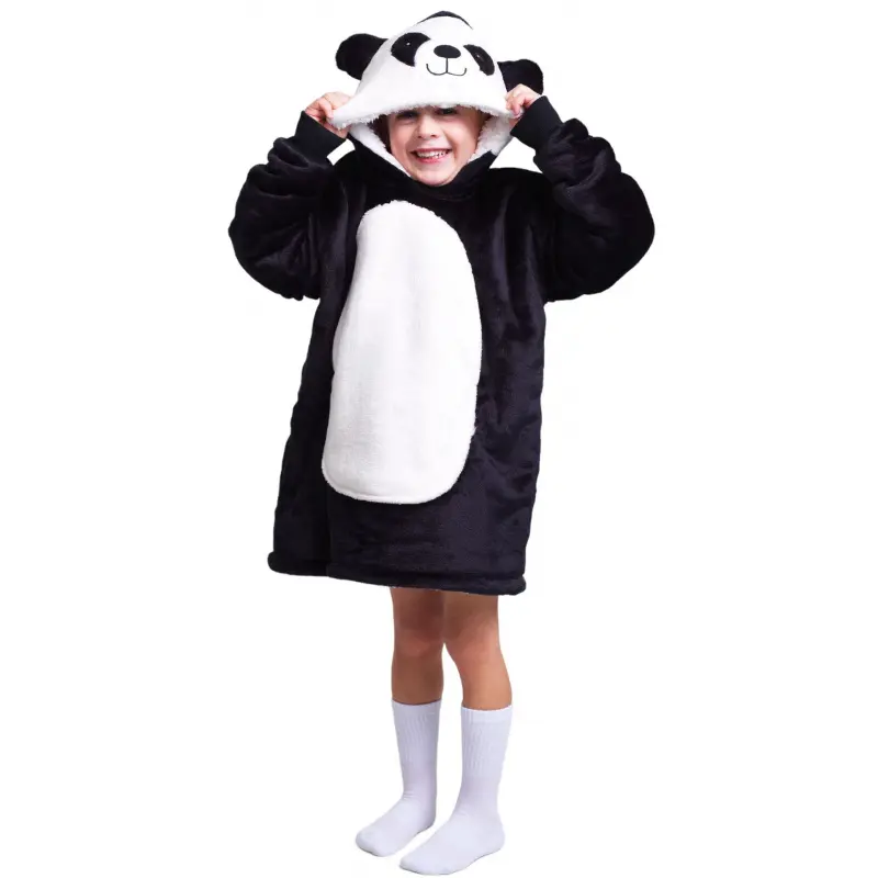 Cozy Noxxiez Panda - hřejivá televizní mikinová deka s kapucí pro děti 3 - 6 let