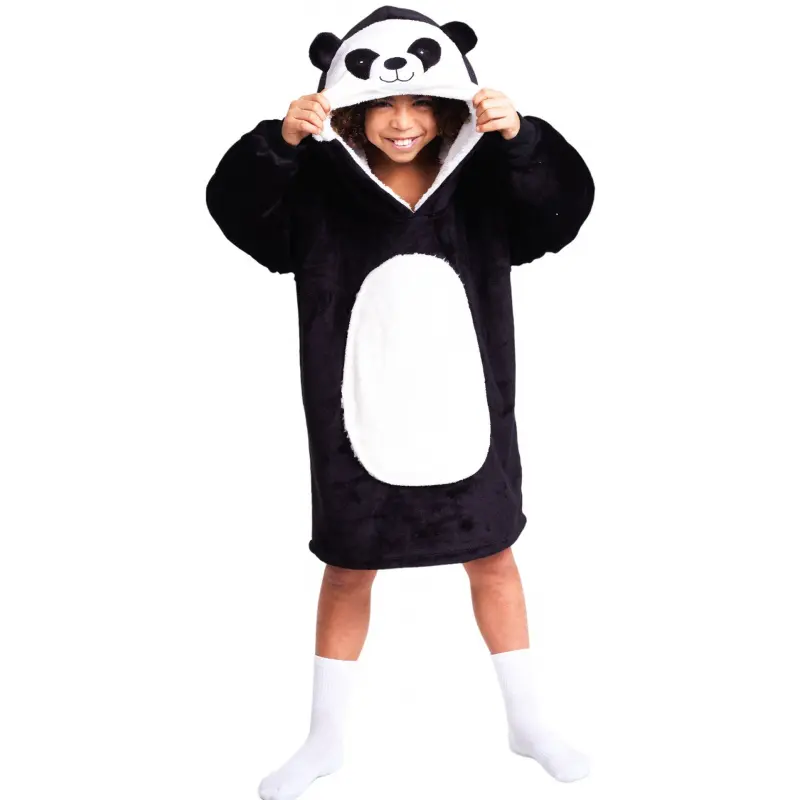Cozy Noxxiez CH326 panda hřejivá televizní mikinová deka s kapucí pro děti