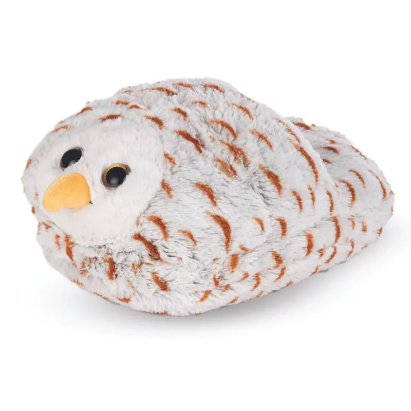 Cozy Noxxiez hřejivý plyšový pantofel - Sněžná sova