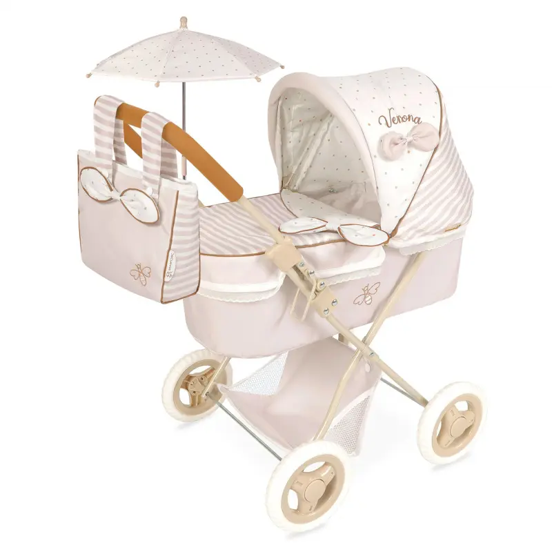 DeCuevas Toys Skládací kočárek pro panenky DeCuevas Verona 60 cm se slunečníkem a taškou