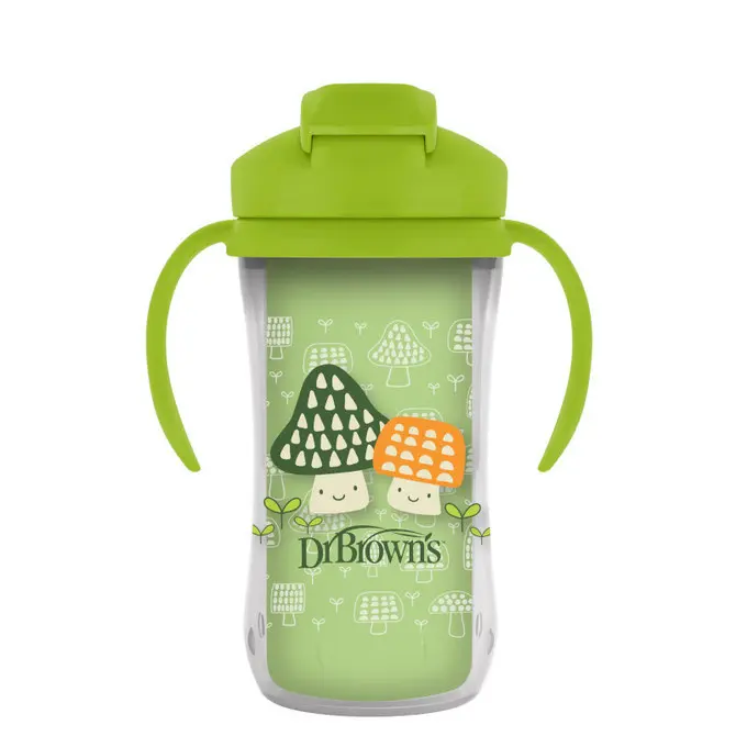 Dr. Brown´s Termohrnek se slámkou 300ml 12+ zelený