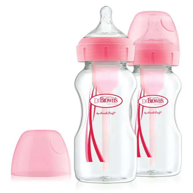 Dr. Brown´s Kojenecká lahev 270 ml Options+ růžová 2ks