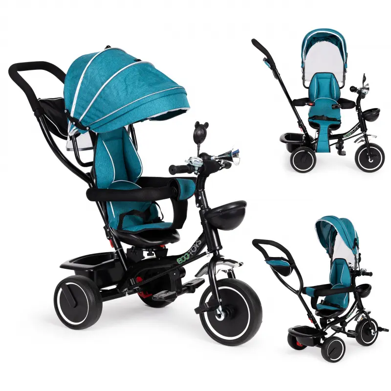 Dětská tříkolka - kočárek Ecotoys BeBe modrá