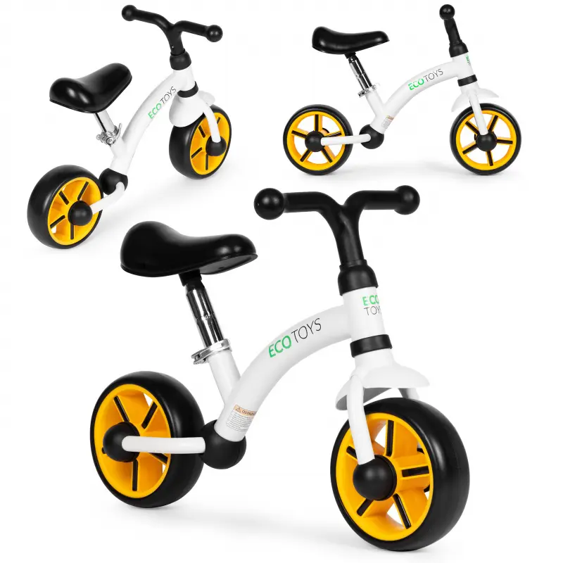 Dětské odrážedlo EVA ECOTOYS bílé/žluté