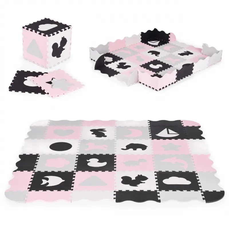 Mata pěnová s ohrádkou puzzle suchý bazének 36 elementů