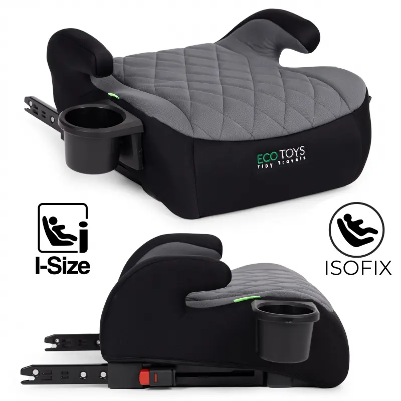 Podsedák isofix do auta autosedačka pro děti i-Size výška 125-150 cm držák na nápoje