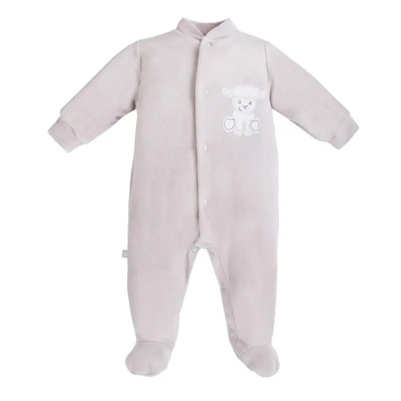 Ewa newborn overal velur šedý 56