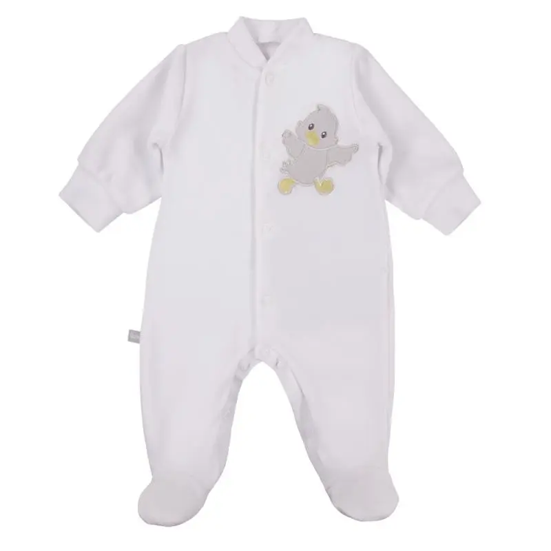 newborn overal velur bílý 56