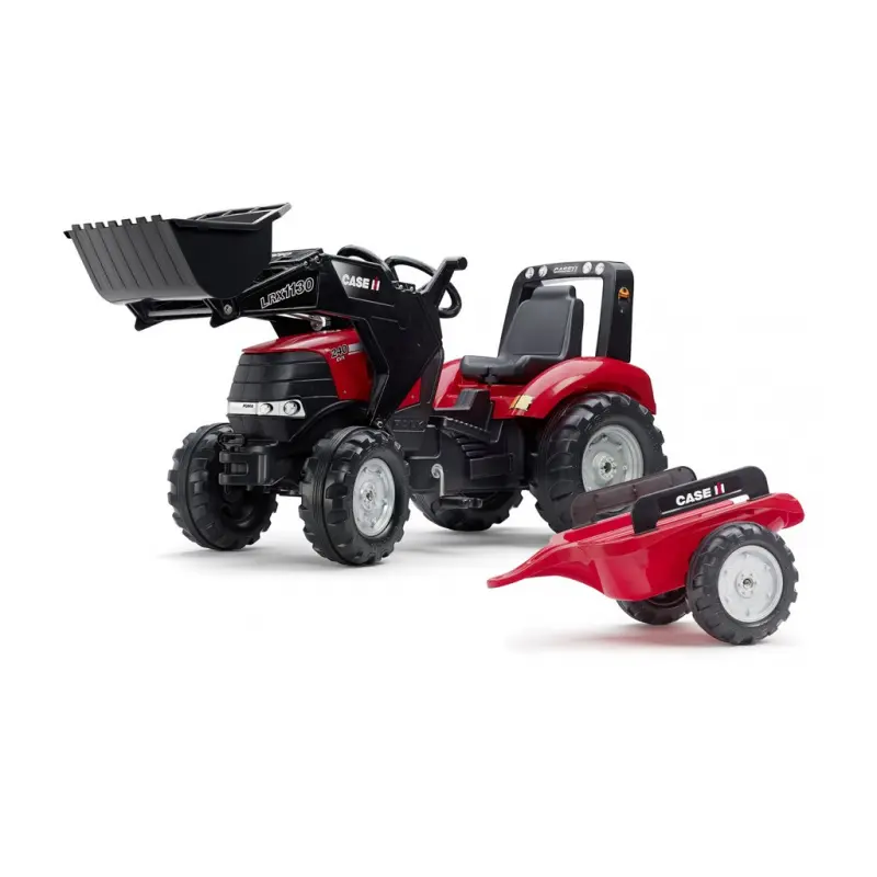 Falk Traktor šlapací Case IH Puma 240CVX s valníkem a přední lžící s vlečkou