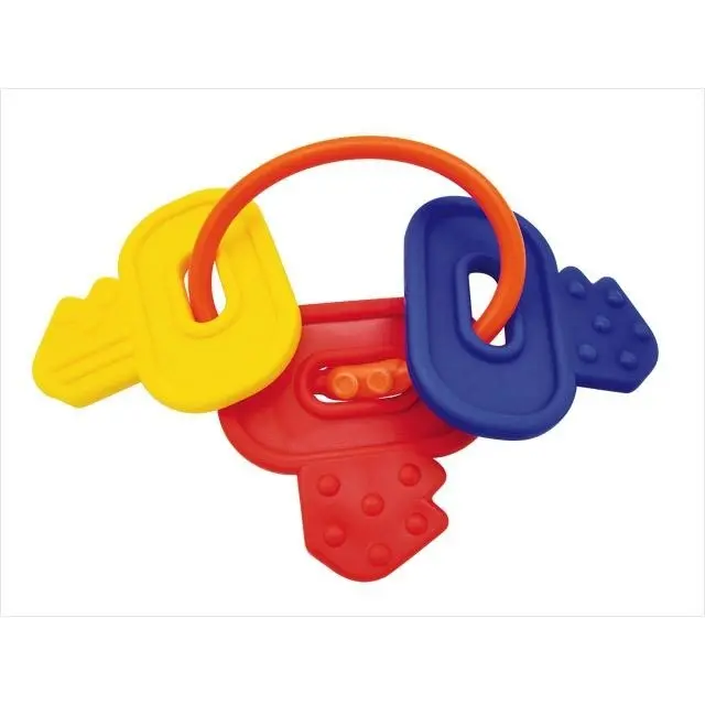 Přívěsek kousátko klíče/rybky plast mix druhů v sáčku 13x20cm 0m+