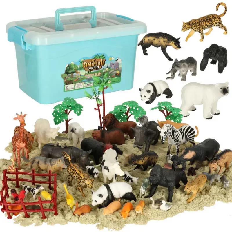 Figurky zvířátka ze zoo hrací set 59 ks